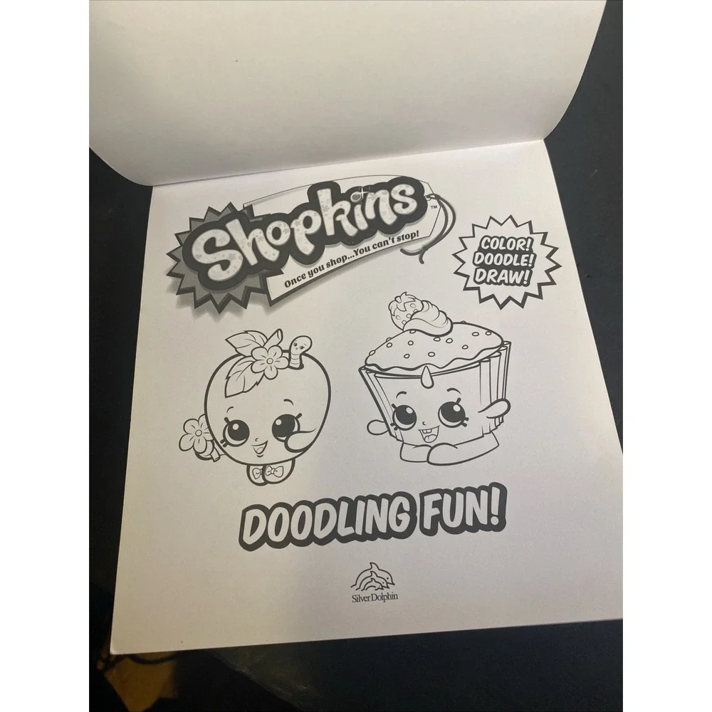 Shopkins : Doodling Fun! 5 Erasers Pencil Toppers - Color Pencils - Doodle Book